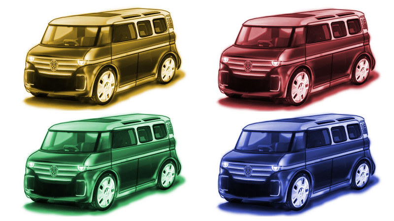 Illustration for article titled Here's What Volkswagen's New Electric Microbus Could Look Like